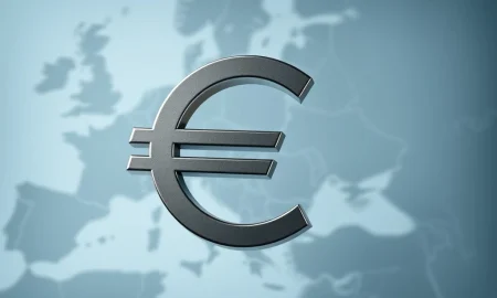 Euro currency symbol representing ECB monetary policy risk from Iran conflict geopolitical tensions.