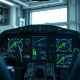 Aerospace technology stock ISSC shows strong momentum with cockpit instrument panel displaying upward trends