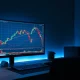 A trading screen showing a cryptocurrency chart, representing James Wynn's leveraged Bitcoin short position.