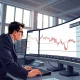 Financial analyst examining JBT Marel stock chart showing oversold RSI indicator of 27.8