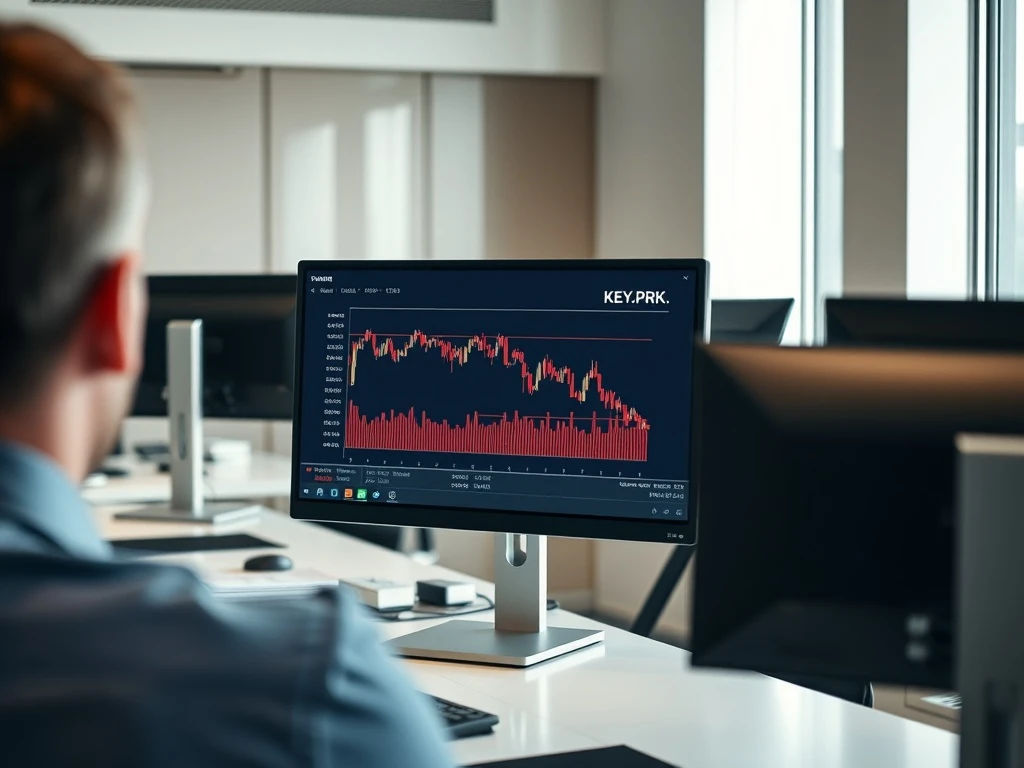 Financial trading terminal showing KeyCorp KEY.PRK preferred stock chart and yield data for investors.