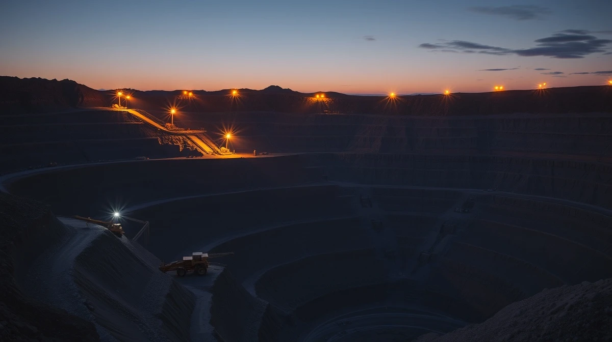 An active open-pit gold mine, representing Kinross Gold's mining operations.