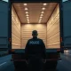 Police officer investigating an empty truck after a 12-ton KitKat chocolate heist in Europe.