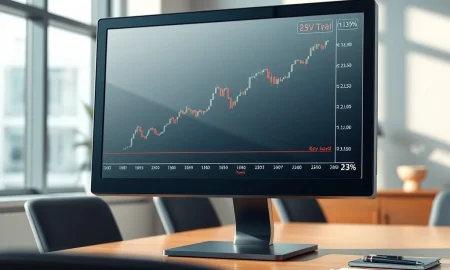 Financial analyst monitoring KTB stock chart as its dividend yield breaks above the 3% level.