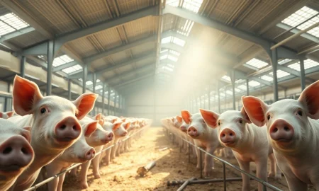 Lean hog futures trading lower on March 21, 2026, amid USDA market reports.