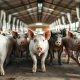 Market-weight hogs in a modern facility during the March 2026 lean hog futures rally.
