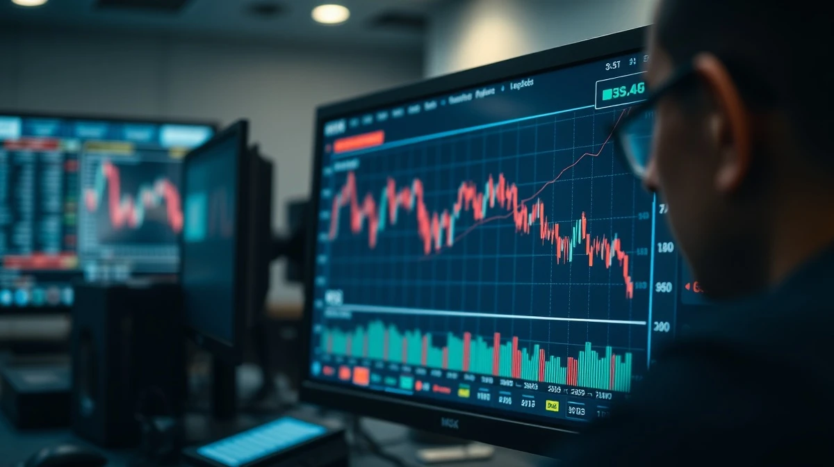 Financial trading terminal showing Lennox International stock chart and oversold RSI indicator
