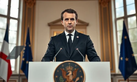 French President Emmanuel Macron announces government measures to cushion oil price impacts during 2026 inflation crisis