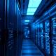 Server room representing Meta's new AI systems for automated content moderation and enforcement.