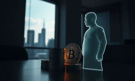 Conceptual image comparing Michael Saylor's Bitcoin strategy to Satoshi Nakamoto's holdings.