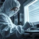 Micron Technology semiconductor wafer in a cleanroom, representing AI memory production.