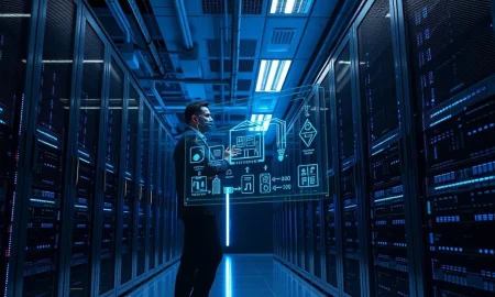 Mistral AI's Forge platform enables custom enterprise AI model training in a data center.