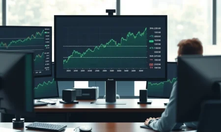 Babson Capital Participation Investors Fund MPV stock chart crossing 200-day moving average on trading desk monitors