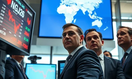 Natural gas trading floor showing falling prices as Iran conflict developments impact energy markets in March 2026