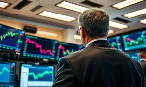 Traders monitor natural gas price movements on a financial trading floor.