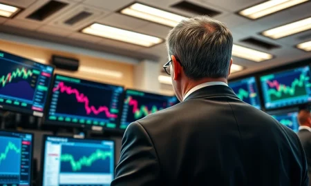 Traders monitor natural gas price movements on a financial trading floor.