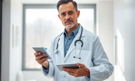 Healthcare professional consulting on telehealth platform, representing Novo Nordisk's partnership with Hims & Hers for GLP-1 drug access.