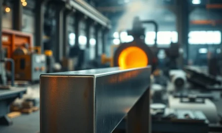 Nucor Corp steel beam representing its position as a top dividend stock in metals and mining.