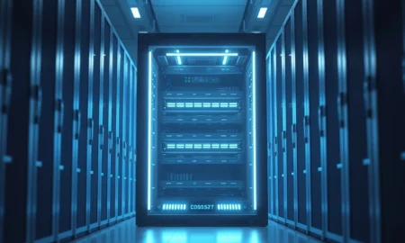 Nvidia AI data center server rack representing the hardware foundation for enterprise AI agents.