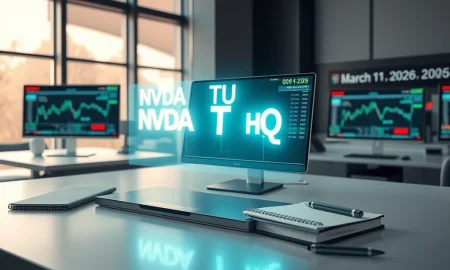 Financial terminal showing ex-dividend dates for NVIDIA, TELUS, and HP stocks in March 2026.