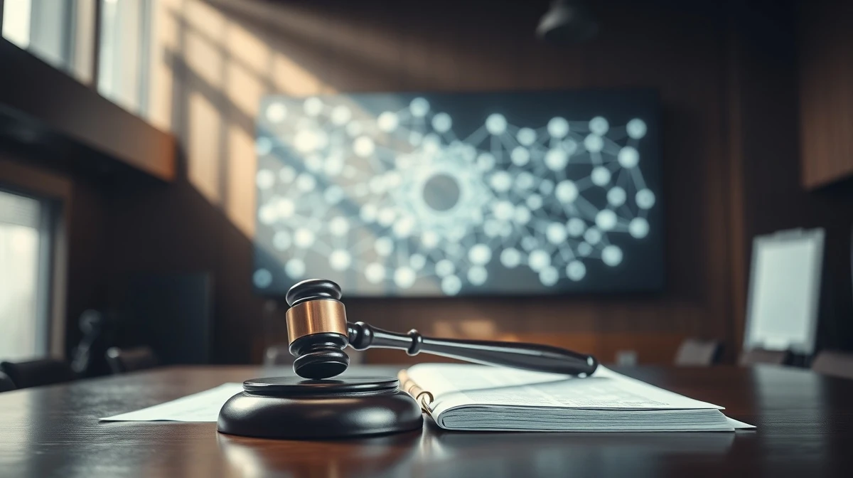 Legal gavel on documents representing the Pentagon's lawsuit against Anthropic AI.
