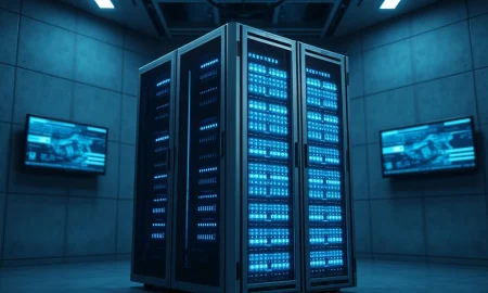 AI server in government data center representing Pentagon technology contract controversy