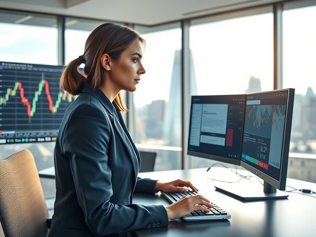Forex trader in London analyzes GBP/USD chart ahead of US Non-Farm Payrolls report.