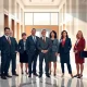 Bipartisan coalition members discuss the Pro-Human Declaration AI governance framework in government building