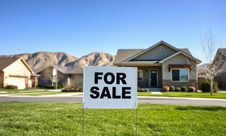 For Sale sign in front of a Reno Nevada home as California homebuyers seek affordability.