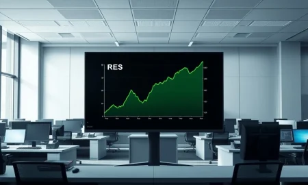 RPC Inc RES stock chart showing upward trend surpassing analyst target price on trading display.