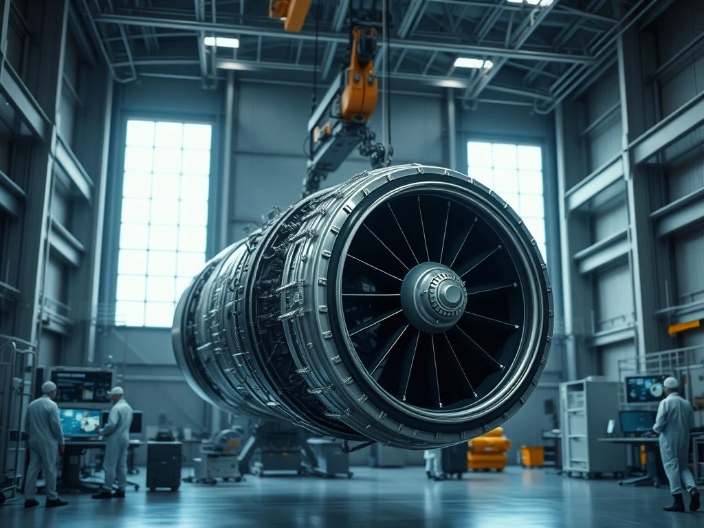 RTX aerospace manufacturing facility producing jet engine components in 2026