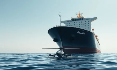 Sea drone targets a large oil tanker in the Middle East, escalating maritime conflict risks.