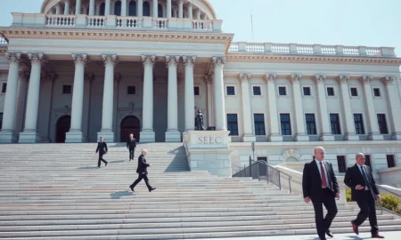 U.S. government building representing SEC regulatory decision on cryptocurrency.