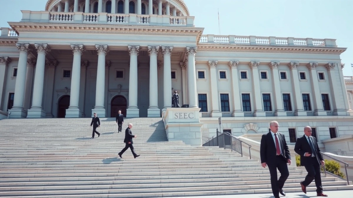 U.S. government building representing SEC regulatory decision on cryptocurrency.