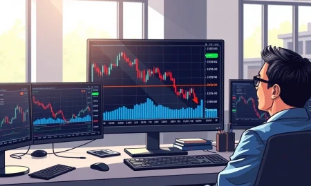 Sensata Technologies Holding stock chart breaking below 200-day moving average on trading desk monitors