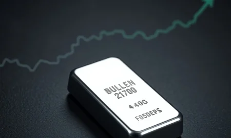 Silver bullion bar representing the surge in silver price forecast and XAG/USD valuation.