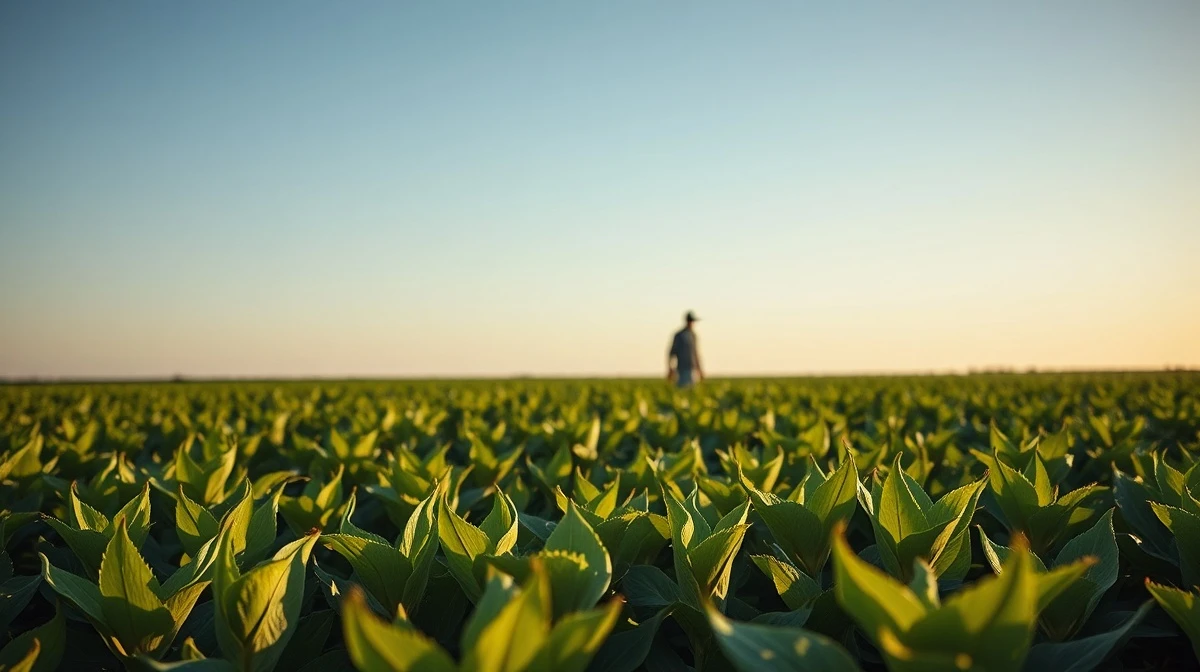 A soybean field representing the agricultural commodity market.