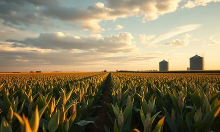 Soybean plants in field representing agricultural commodity trading and futures markets