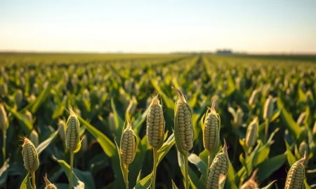 Soybean plants in a field representing the agricultural commodity market following the USDA's March 2026 report.