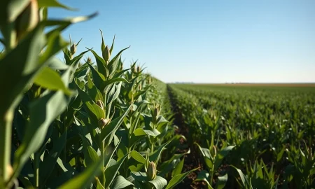 Soybean field representing the agricultural commodity market reacting to USDA report data.