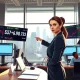 Financial analyst reviewing State Street Series G preferred stock yield data on trading floor display
