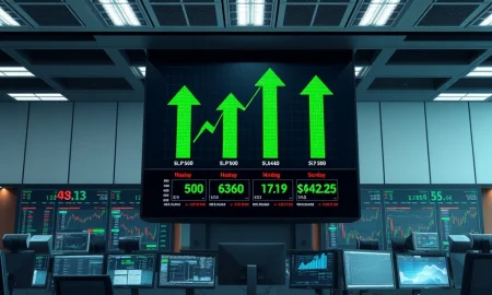 Stock market rally on trading floor after President Trump comments on Iran war.