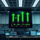 Stock market rally on trading floor after President Trump comments on Iran war.