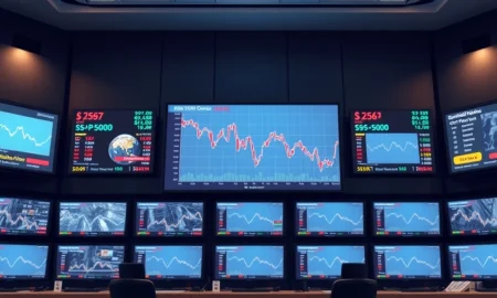 S&P 500 stock market chart declining as Treasury note yields rise in March 2026 financial analysis