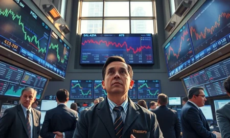 Trading floor activity as stocks close lower with rising Treasury yields on March 10, 2026