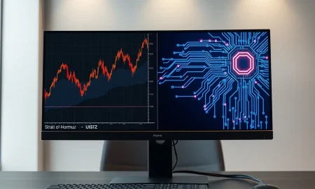 March 2026 market analysis showing split between oil price pressure and Oracle AI tech stock support.