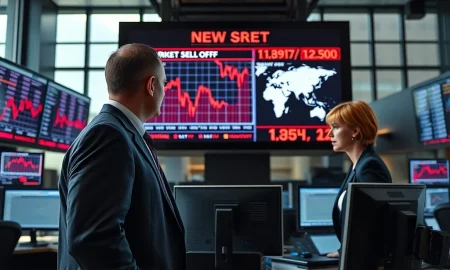 Trader monitors stock market selloff and Middle East conflict news on March 8, 2026.