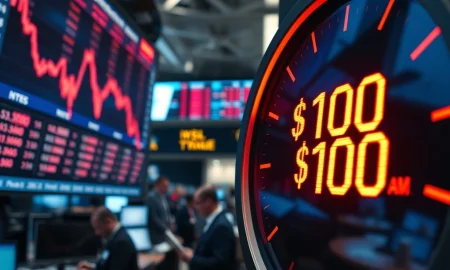 Trader monitors stock market crash and oil price spike above $100 per barrel on March 9, 2026