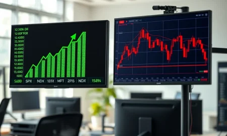 Stock market indices rising while oil prices fall sharply in March 2026 financial markets