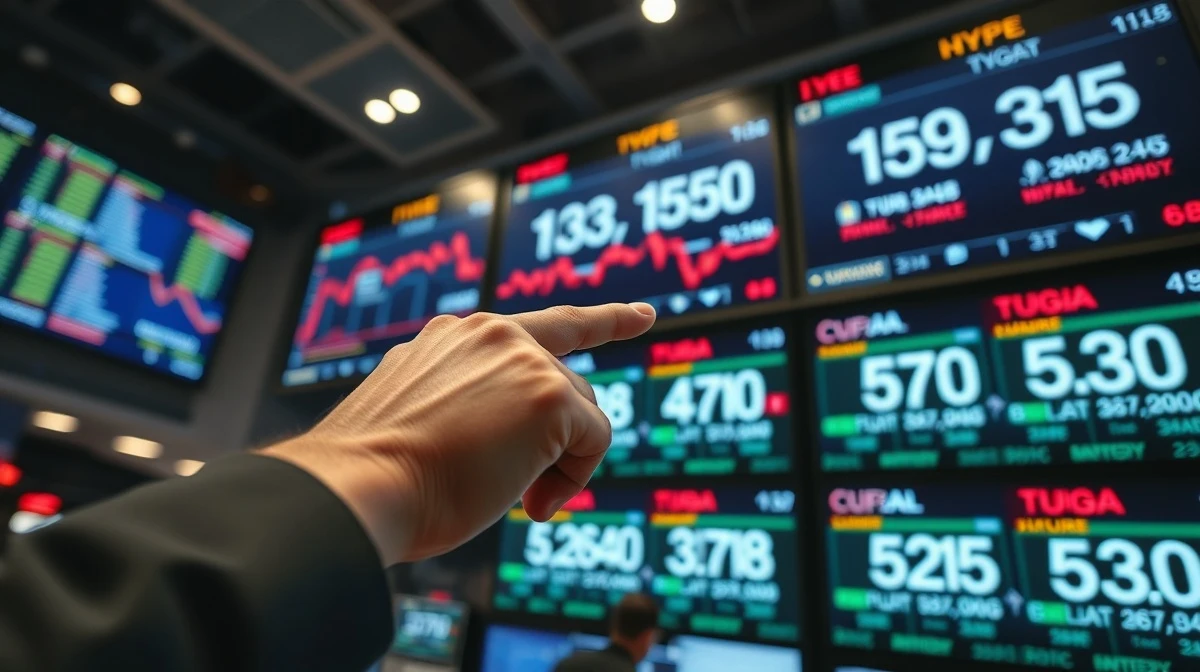 A trader monitors sugar and crude oil futures prices on a digital screen in a financial exchange.